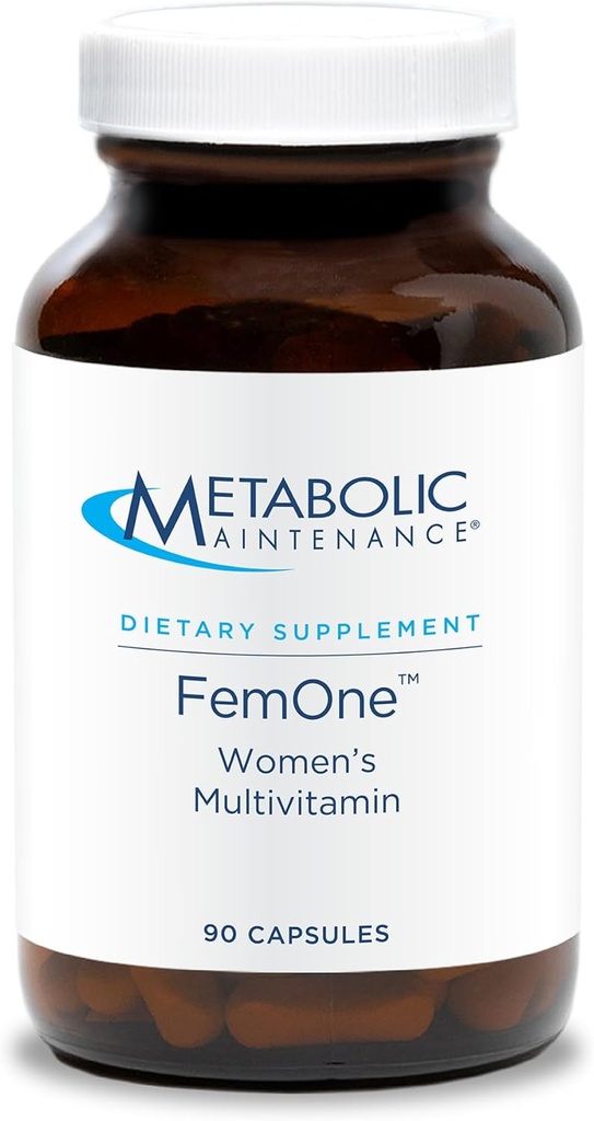 Metabolic Maintenance FemOne - Women's Multivitamin with Bioavailable Iron, Active Folate, B12, Antioxidants, Vitamin D + Biotin, Support for Reproductive + Immune Health (90 Capsules)