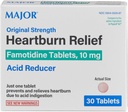 MAJOR Original Strength Heartburn Relief - Famotidine Tablets, 10 mg - Acid Reducer - 30 Tablets (1-Pack)