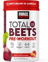 FORCE FACTOR Total Beets Pre-Workout Powder to Boost Energy & Endurance, Increase Strength, and Improve Blood Flow and Pumps, Nitric Oxide Supplement with Beet Root Powder, Fruit Punch, 30 Servings