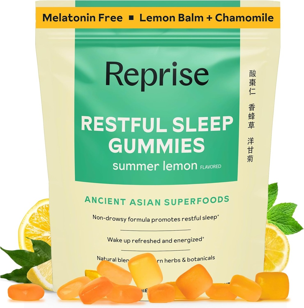 Melatonin Free Natural Sleep Aid Gummies for Adults | NO Melatonin | Herbal Jujube & Chamomile, Lemon Balm - Deep Sleep Supplement & Relaxation for zzz, 45 Vegan Gummies (45 Gummies (1 Pack))