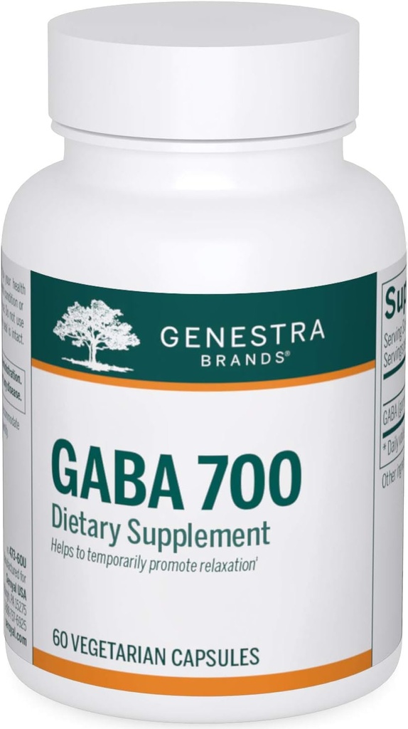 Genestra Brands GABA 700 | Gamma-Aminobutyric Acid Formulation | 60 Capsules