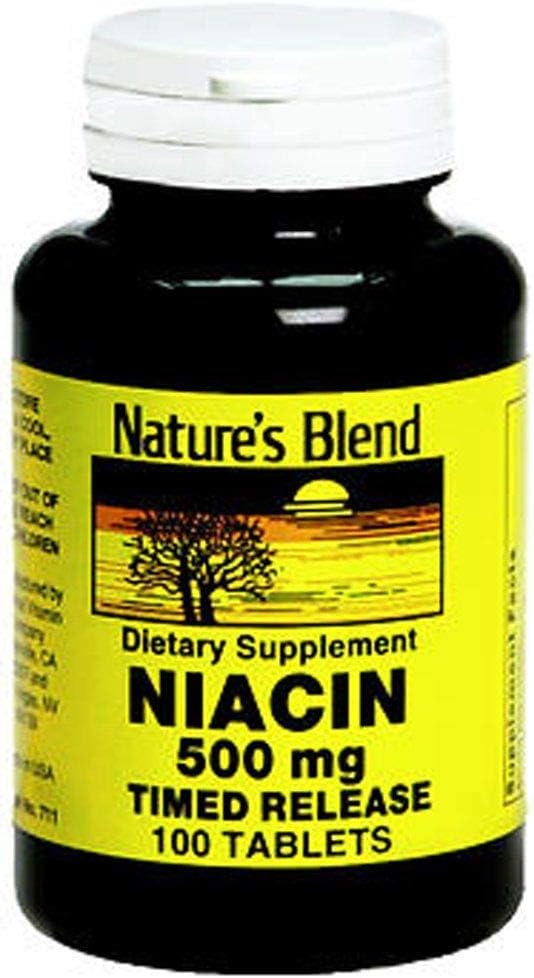 Nature's Blend Niacin 500 mg, 100 Count