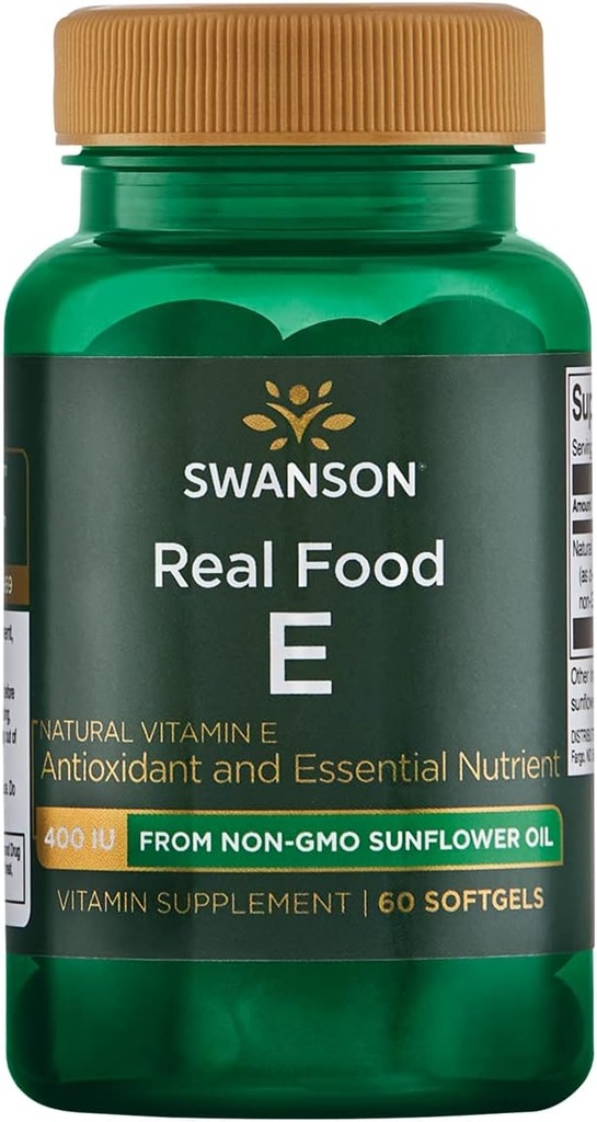 Swanson NAT E-400 Real Food 400IU(268MG) 60S