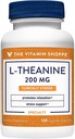 L-Theanine, Clinically Studied - Promotes Relaxation & Stress Support - 200 MG, 120 Vegetable Capsules, 120 Servings by the Vitamin Shoppe