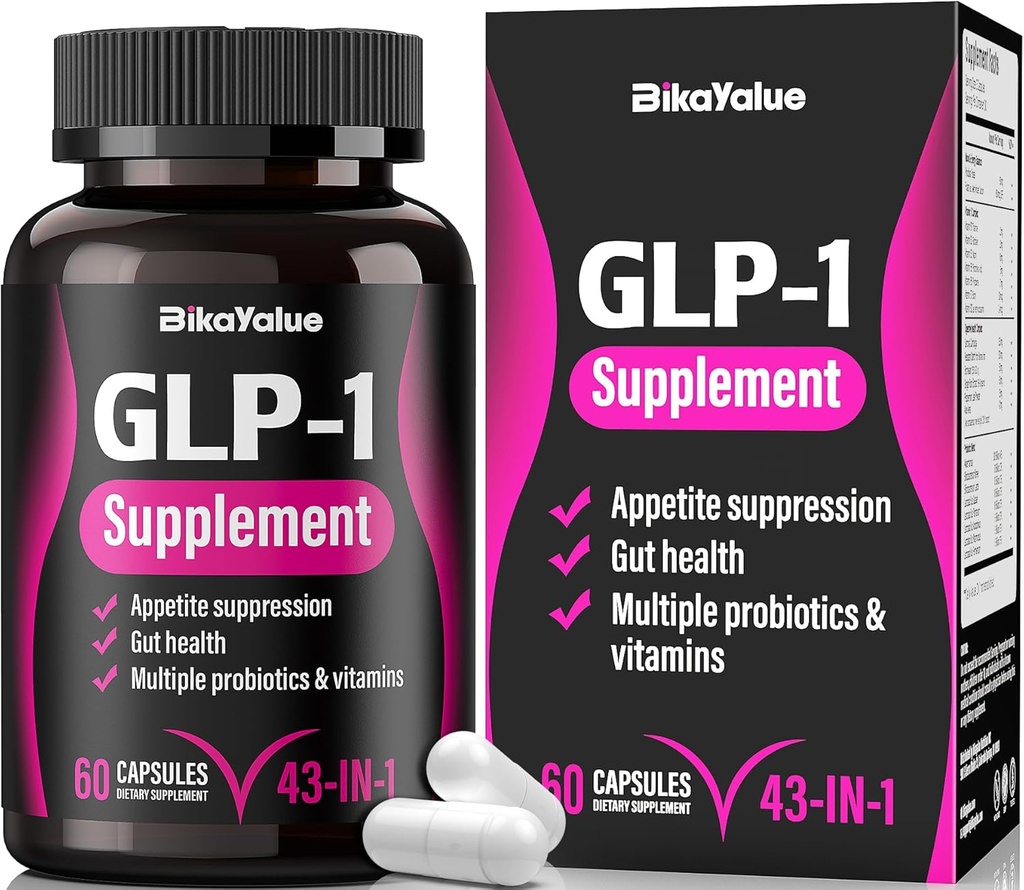GLP-1 Alternative Supplement, Natural Extracts with Hops, Green Tea Extract, Garcinia Cambogia, Multivitamins, Probiotics, for Gut, GLP-1 Activate & Overall Health - 089