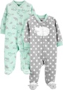 Simple Joys by Carter's unisex-baby 2-pack Neutral Fleece Footed Sleep and Play