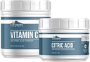 Earthborn Elements Vitamin C and Citric Acid Bundle, Various Sizes, Food Safe, Preservatives & Supplements