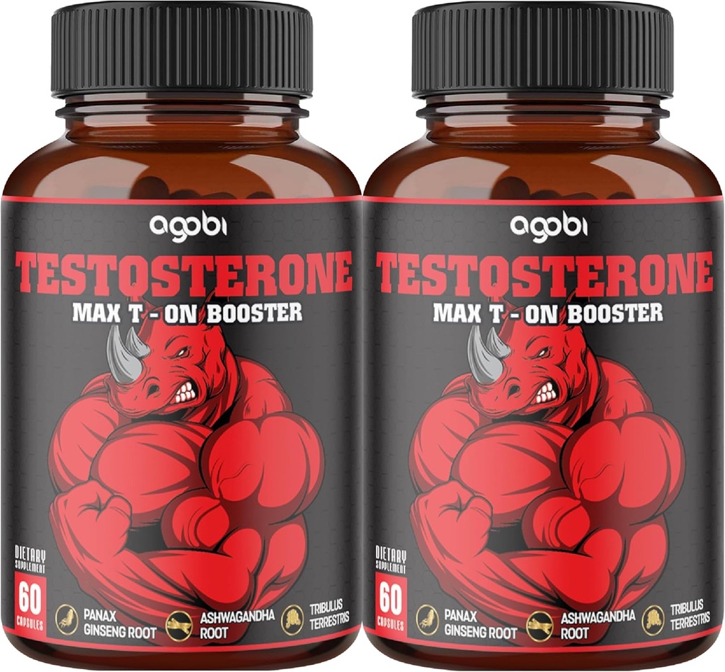 2 Packs 60 Capsules - 11 Herbs Combined with Ginseng, Ashwagandha, Tribulus & More.