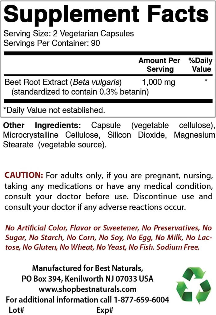 Beet Root Powder 500 Mg & Ashwagandha Extract 500 Mg