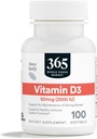 365 by Whole Foods Market, Vitamin D3 Softgels, 2000 IU, 100 CT
