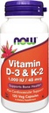 NOW Foods Vitamin D-3 & K-2 - 120 Veg Capsules