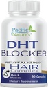 PACIFIC NATURE'S DHT Blocker Revitalizing Hair Growth Supplement (90 Capsules) Supports Healthy Hair Growth in Both Men & Women - Non-GMO, Gluten Free