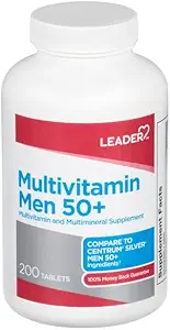 Leader Men's 50+ Multivitamin Tablets 200 Ct. Daily Wellness for Men Over 50