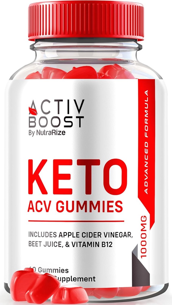 NutraRize Activ Boost Keto ACV Gummies - Keto Supplement for Advanced Weight Loss, Maximum Strength, Gomitas Reviews (60 Gummies)
