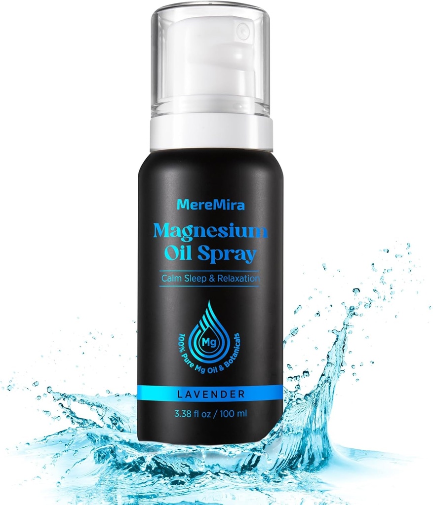 Magnesium Oil Spray for Body & Feet: Topical Magnesium Chloride with Natural Lavender Oil