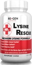 Re+Gen Nutrition Lysine Rescue, Amino Acid Supplement for Stronger Immune Health & Collagen Synthesis in Women & Men, Promotes Lips & Skin Health, Natural, Pure L-lysine, 90 Capsules, 45 Day Supply