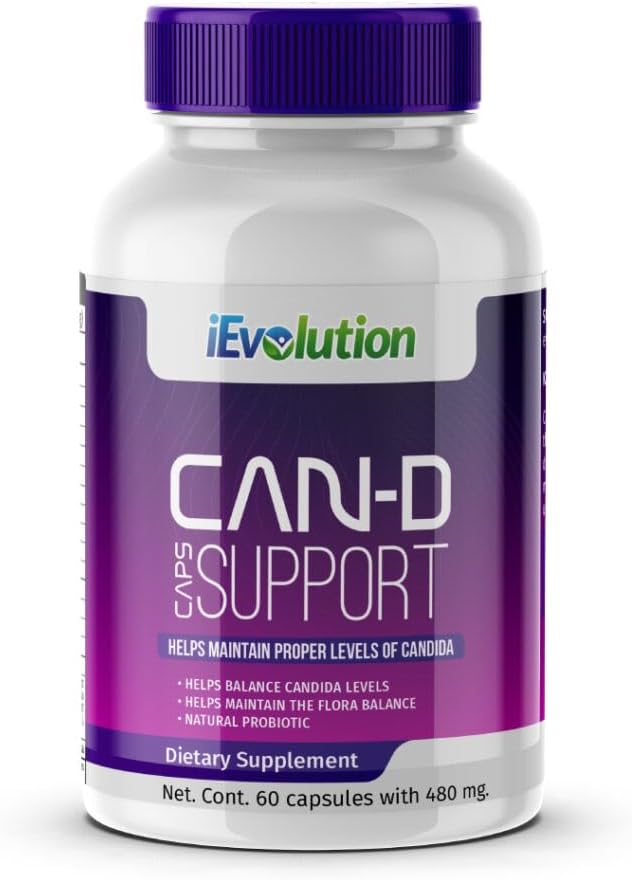 Can-D Caps Advanced Candida Control Supplement: Immune & Digestive System Support with Natural Garlic, Cat's Claw, Ginger, Calcium & Magnesium - Fungicidal & Health Improvement Formula
