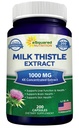 Milk Thistle Supplement - 200 Capsules - Silymarin Extract for Liver Detox