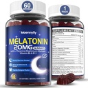 Melatonin 20mg Gummies for Adults - Sugar Free Melatonin Gummies Extra Strength with L-Theanine, Magnesium, Ashwagandha, Turmeric, D3 & Zinc - Non-Habit Forming