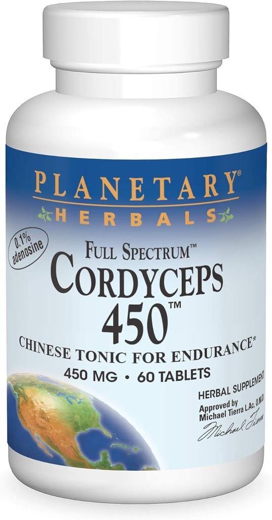 Planetary Herbals Full Spectrum Cordyceps 450 mg, 60 Count