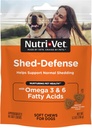 Nutri-Vet Shed Defense Soft Chews for Dogs, Skin and Coat Supplement for Dogs, Omega 3 from Fish Oil, Dry & Itchy Skin Relief Treatment, Puppy Essentials, 60 Soft Chews