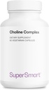 Supersmart - Choline Complex (Patented & High Strength) - with Choline Bitartrate, GPC Choline & CDP Choline - High Potency Choline Supplements | Non-GMO & Gluten Free - 60 Vegetarian Capsules