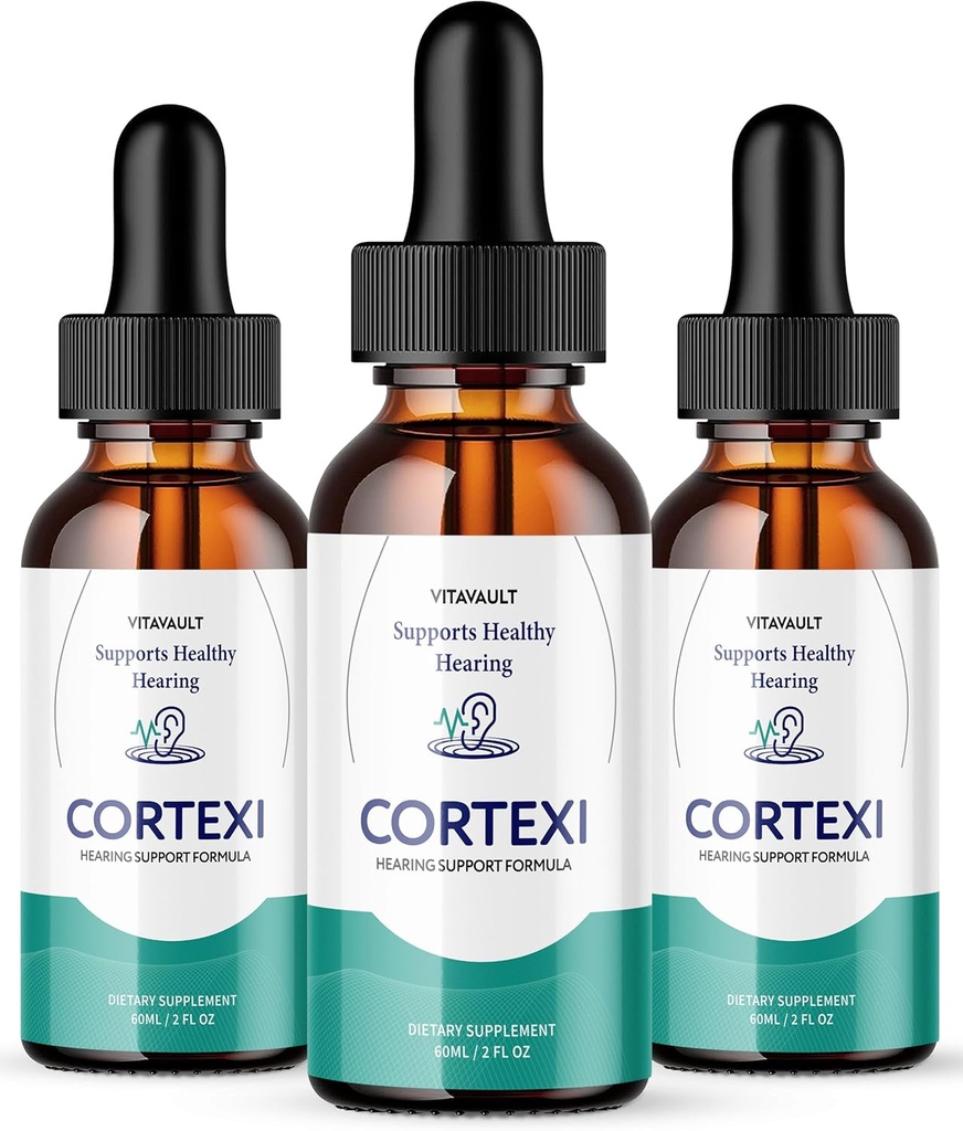 Cortexi Ear Drops - Cortexi Hearing Support Drops, Cortexi Drops, Cortexi Reviews - Promotes Auditory Clarity, Supports Healthy Hearing Pack of 3