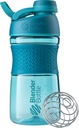 BlenderBottle 20oz SportMixer Protein Shaker Bottles with BlenderBall Wire Whisk, Rose and Teal