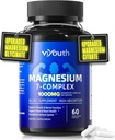 Magnesium 7 Complex Supplement Advanced with Glycinate Citrate Malate Chelate Taurate Orotate Aspartate, Capsules with Zinc, Vitamin D3 & B6 for Sleep, Muscle Relief, 60 Capsules