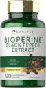 Carlyle Bioperine 10mg | 120 Capsules | Non-GMO & Gluten Free | Sourced from Black Pepper Extract | Supports Curcumin Powder Absorption