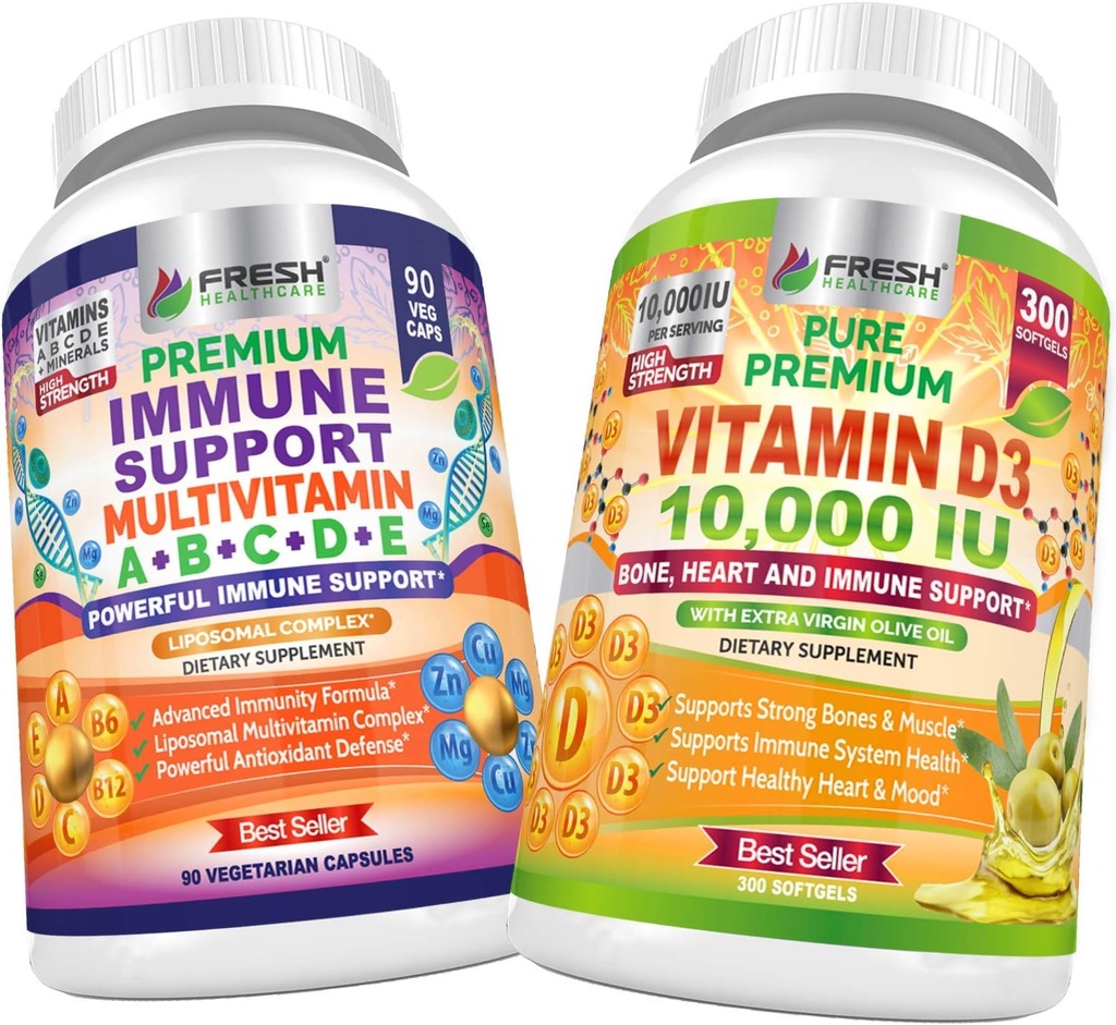 FRESH HEALTHCARE Immune Multvitamin and Vitamin D3 - Bundle