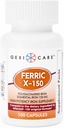 GeriCare Ferric X-150 High Potency Polysaccharide Iron Supplement, Elemental Iron Capsules, 100 Count (Pack of 1)