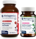 Metagenics Magnesium Glycinate (120 Tablets) & UltraFlora Complete Women's Probiotic (30 Capsules) - Absorbable Magnesium for Nervous System Support - Aids Digestive Health