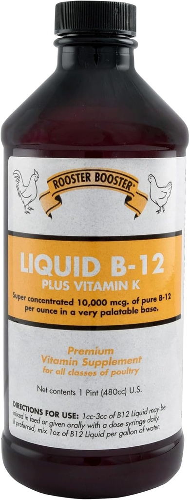 Rooster Booster B-12 Liquid, 16-Ounce