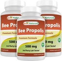 Best Naturals Bee Propolis 500 mg 120 Capsules (120 Count (Pack of 3))