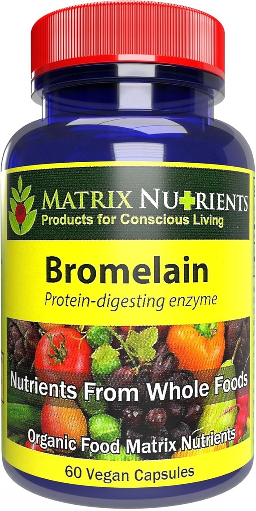 BROMELAIN - Highly Potent, 100% Organic, Protein-Digesting Enzyme! Improve Digestion - Vegan Capsules (60ct)