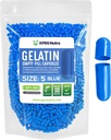 XPRS Nutra Size 5 Empty Capsules - 500 Count Very Small Empty Gelatin Capsules - Pills DIY Capsule Filling - Fillable Pill Gel Caps for Do-It-Yourself Vitamin Supplements (Blue)