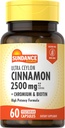 Sundance Ceylon Cinnamon Capsules 2500mg | 60 Pills | with Chromium and Biotin | Vegetarian, Non-GMO, and Gluten Free Supplement