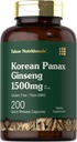 Tahoe Nutritionals Korean Panax Ginseng Extract 1500 mg | 200 Capsules | Supplement for Men & Women | Non-GMO and Gluten Free