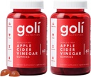 Goli Nutritional Supplement, Apple Cider Vinegar Gummy Vitamins Nutrition, 2 Pack of 60 Count