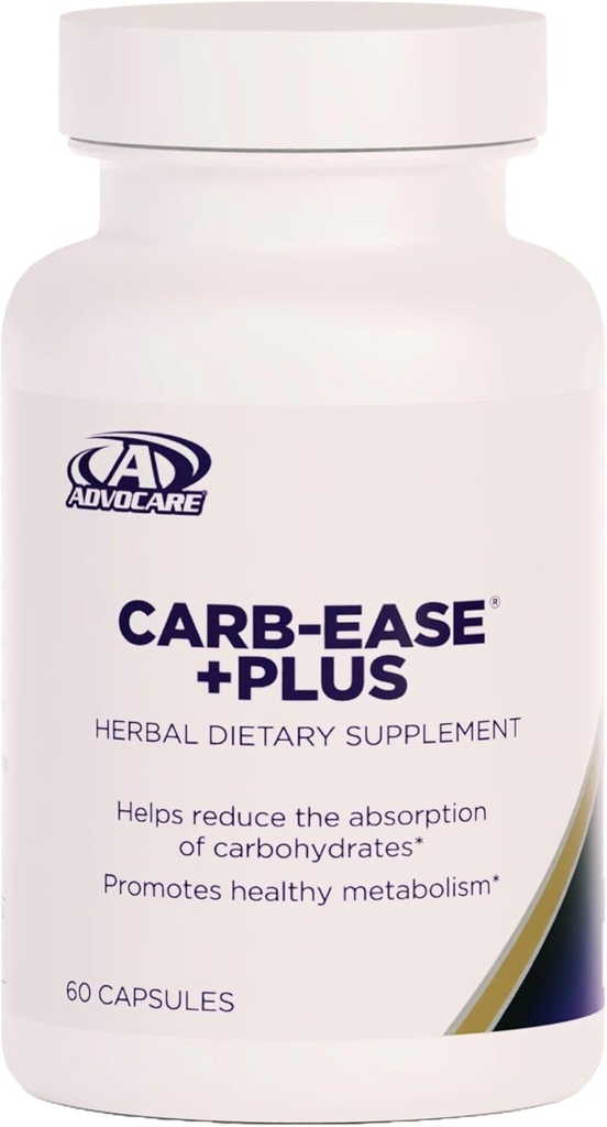 AdvoCare Carb-Ease Plus - Carb Blocker Supplement with Kidney Bean, Grape Seed & Green Coffee Extracts - Supports Healthy Metabolism* - 60 Capsules