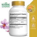 Botanic Choice Stress Complex Capsules - Mood & Memory Support with Saffron, Ashwagandha, Rhodiola - Gluten-Free, 60 Capsules