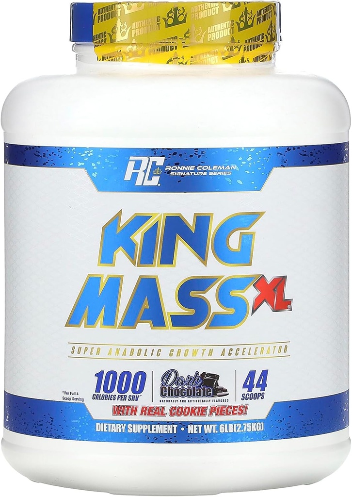 Ronnie Coleman Signature Series King Mass-XL Dark Chocolate Super anabolic Growth Accelerator 6 Pound, 6 Pound