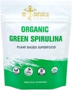 Green Spirulina Powder - Plant Based Superfood - Blue-Green Algae, No Fishy Smell, Natural Food Coloring for Smoothies & Protein Drinks - USDA Organic, Vegan, Gluten Free