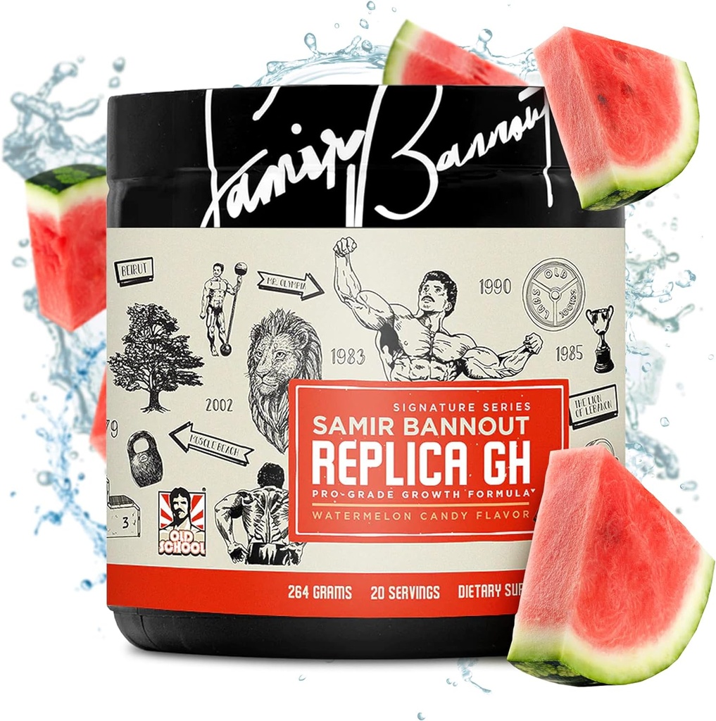 Replica Gh – Muscle Building GH Boosting Powder – Hormone Optimizer & Muscle Growth Dietary Supplement – Exclusive OSL Mr. Olympia Samir Bannout Collaboration – Watermelon Candy Flavor – 20 Servings