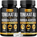 (2 Pack) Tongkat Ali Fadogia Agrestis for Men Supplement, Male Nitric Oxide Booster Longjack Tongkat Ali Extract Powder Vitamins Test Pump Flow Performance Blend Tongkat-Ali for Women (120 Capsules)