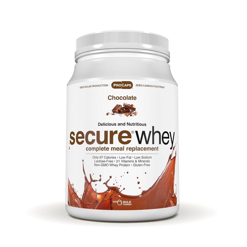 ANDREW LESSMAN Secure Whey Complete Meal Replacement - Chocolate 60 Servings - Only 67 Calories, 7 Grams Whey Protein, Vitamins/Minerals, Low-Fat, Nutritious, Delicious, Mixes Instantly