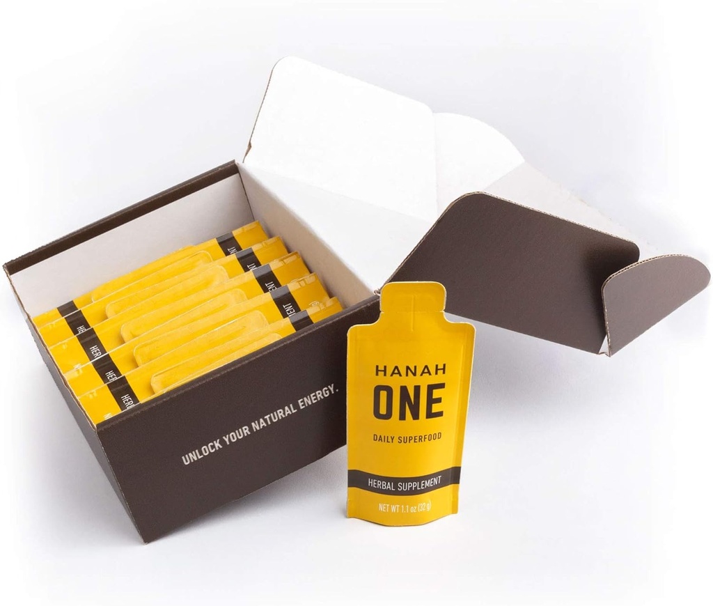Hanah ONE Go-Pack - Ayurvedic superfood Supplement - Immunity, Clarity, Stamina - 12 Travel Packs