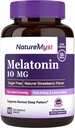 Melatonin 10 MG, Fast Dissolve Tablets, Ultra Strength, Non-Habit Forming, Sleep & Calmness Support, No Sugar, Natural Strawberry Flavor, 90 Tablets