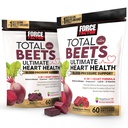 Bundle of Force Factor Total Beets Ultimate Heart Health Blood Pressure Support Chews with CoQ10, Beet Root Powder, Grape Seed Extract, Blood Pressure Supplement for Circulation & Blood Flow, 120 Soft
